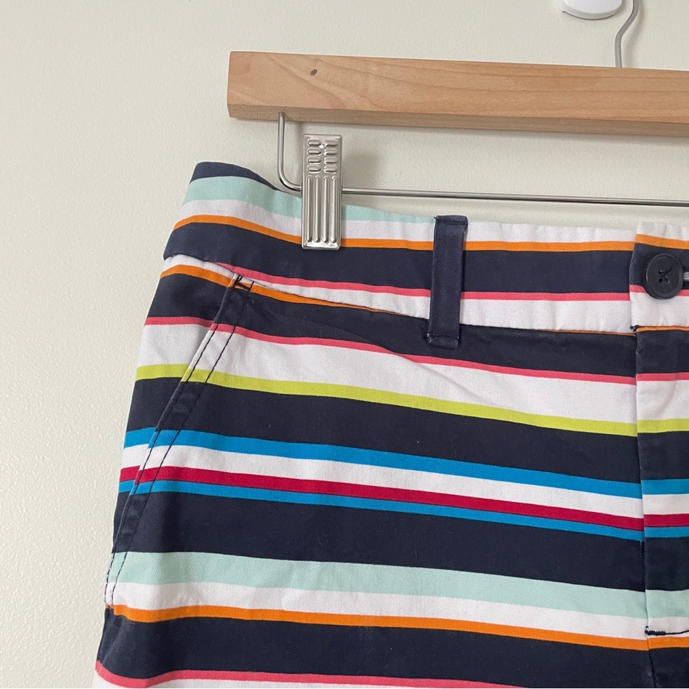 TOMMY HILFIGER Short 4 Multi-Color Striped Chino Shorts Preppy Coastal Summer - Picture 4 of 11